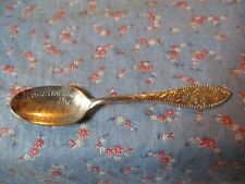 St. Louis Exposition Palace of Electricity Spoon Extra Coin Silver Plate 4 3/8