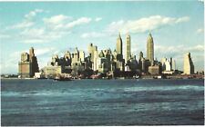 The New York Skyline, The Symbol of America's Greatness and Liberty Postcard picture