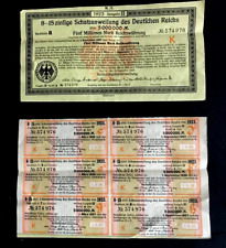 1923 5,000,000 SCHATZANWEIFUNG Mark TREASURY BOND Banknote, W Coupons #574976 picture