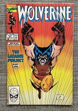 WOLVERINE # 27, Classic Jim Lee Cover, Marvel Comic Book, 1990 picture