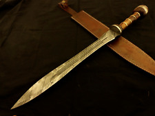 Roman Gladius Historical Custom Made Damascus Steel Blade  Warrior Sword  picture