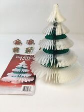 Lot Vintage C.A.  Reed- HoneyComb Tree/Father Christmas Ornaments/Santa Garland picture