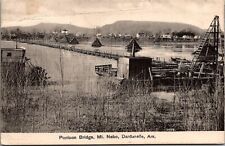 Postcard Dardanelle, Arkansas; Pontoon Bridge; Mt Nebo 1908 Dm picture