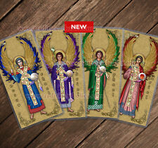 Archangels in Eastern Orthodox Icon style Holy Prayer card sets. 10% OFF picture