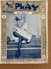 1917 THE PLAY PICTORIAL BUBBLY Theatre Magazine ACTORS SCENE'S PHYLLIS MONKMAN picture