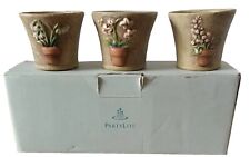 NEW PartyLite Terrace Blossom Flower Pot Trio Votive Tealight Candleholder Set  picture