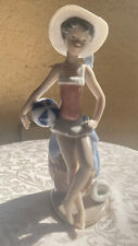 Vintage Lladro 5219 Porcelain Summer Girl with Beach Ball 1983 Flawless picture