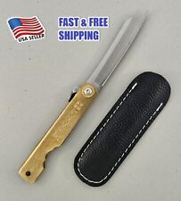 Higonokami Style Pocket Knife -Steel/Brass-USA SELLER-SHIPS FAST picture
