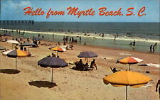 Hello from Myrtle Beach South Carolina Fun on Beach ~ postcard sku901 picture