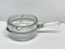 Vintage Pyrex Flameware Sauce Pan Pot & Locking Lid Handle 6323 1 1/2 Quart picture