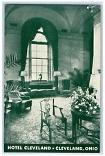 c1940 Hotel Cleveland's Spacious Lobby Public Square Park Heart Ohio OH Postcard picture
