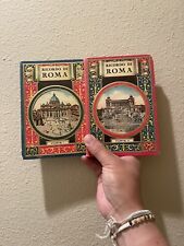 Ricordo Di Roma Parte I & II Antique Souvenir Photo Books 4 Languages Rome Italy picture