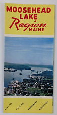 1960s Moosehead Lake Region Maine Greenville Fishing Vintage Travel Brochure ME picture