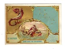 c1890's Trade Card French Astrological, Constellation Le Dauphin picture