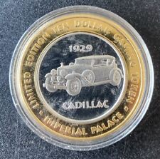 $10 2001 Imperial palace 1929 Cadillac Las Vegas, NV .999 Silver Casino Token picture