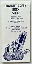 1990s Franklin NC Walnut Creek Rock Shop VTG Travel Brochure Crystals Gem Mining picture