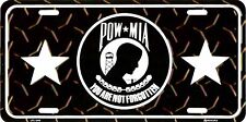 PATRIOTIC POW MIA YOU ARE NOT FORGOTTEN USA METAL LICENSE PLATE AUTO TAG #1049 picture