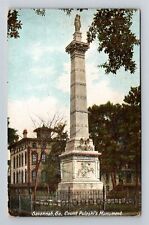 Savannah GA-Georgia, Count Pulaski's Monument, Vintage c1907 Postcard picture