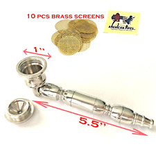 Americanpipes™️ nickel metal Tobacco Smoking Pipe party bowl w 10-brass screen picture