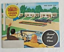 Vintage 1950 Quality Courts United Location Guide Motor Court Motel #13759 picture