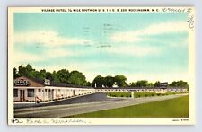 Postcard North Carolina Rockingham NC Village Motel 1956 Posted Linen picture