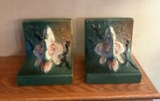 1940s Pair of Roseville Pottery Magnolia Bookends #13 - USA picture