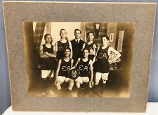 AUTHENTIC ANTIQUE 1908 Cabinet CARD PHOTOGRAPH BOYS BASKETBALL TEAM SPORTS PHOTO picture