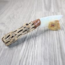 Cholla Cactus Wood Handle Opalite Blade Ornamental Knife #8746 Mountain Man Knif picture