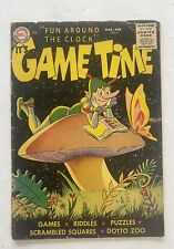 IT’S GAME TIME #4 Great “Trippy” Mushroom  Black Cover 1956 DC Comics RARE ISSUE picture