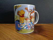 Vintage 90s Disney Ceramic Mug Winnie the Pooh Picnic Tigger Eeyore Piglet Woods picture