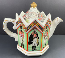 Sadler Teapot Duke of Wellington & Soldiers of Waterloo 2 Cup England 4441 picture