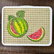 MINT Vintage Metal Lunchbox (1975) OHIO ART Houndstooth Fruit Basket Collectible picture