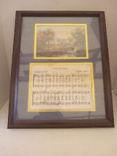 framed amazing grace sheet music in wood frame15.5