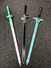 Set of 3 Sword Art a Online Kirito Asuna Elucidator Dark Repulsor Kirigaya Blade picture