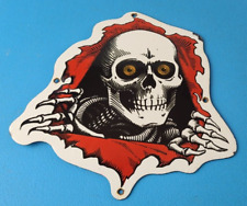 Vintage Powell Peralta Sign - Skateboarding Bones Sign - Gas Pump Porcelain Sign picture
