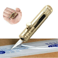 Mini 1/2/4PC Paper Pocket Knife Folding Keychain Brass Pendant Cutter #SH picture