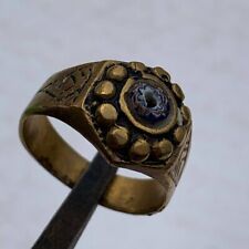 RARE ANCIENT VIKING NORSE NORDIC GOLD COLOR WEDDING RING Circa 9/11th Century picture