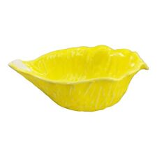 Vintage Secla Yellow Cabbage Ceramic Bowl Dish Made In Portugal Textured 7”W 2”T picture