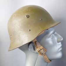 WWII German Type 1 Bulgarian Army Steel Combat Helmet M36 M1936 w/Rolled Edge picture