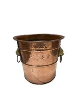 Vintage Real Copper BRASS Champagne Wine Ice Bucket Lions Head picture