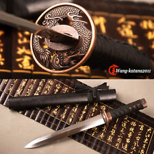 Sharp Self-defense Tanto 1095 Steel Short Japanese Sword Double Edge Small Knife picture