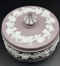 Wedgwood Lilac Jasperware Round Trinket Box with Lid picture