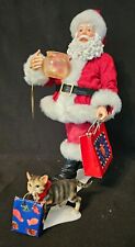 Clothtique Possible Dreams Department 56 Santa w/ Fish Bowl & Kitty picture
