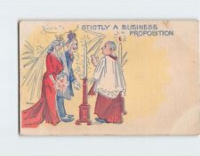 Postcard Stictly A Business Proposition with Lovers Wedding Comic Art Print picture