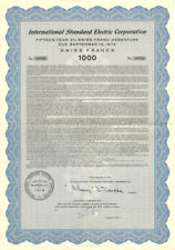 International Standard Electric Corporation - 1,000 Francs - Foreign Bonds picture