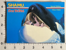 Vintage Postcard Shamu Fold Out Postcard Booklet Photo Folder Sea World c1980 picture