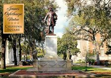 Postcard James Edward Oglethorpe Statue, Chippewa Square, Savannah, Georgia - #3 picture