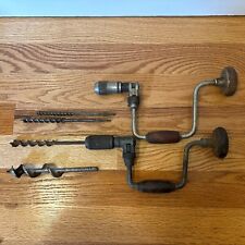 Vintage STANLEY Ratcheting Bit Brace Hand Drill Tool 923 - 8
