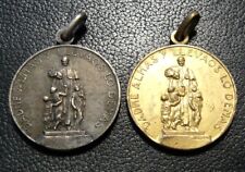 URUGUAY C1940´S LOT x2 BLESSED J. BOSCO WORKS AWARD EDUCATION MEDALS BY VATERONI picture
