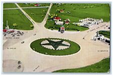 1940 Air View Waco Circle Highways Exterior Waco Texas Vintage Antique Postcard picture